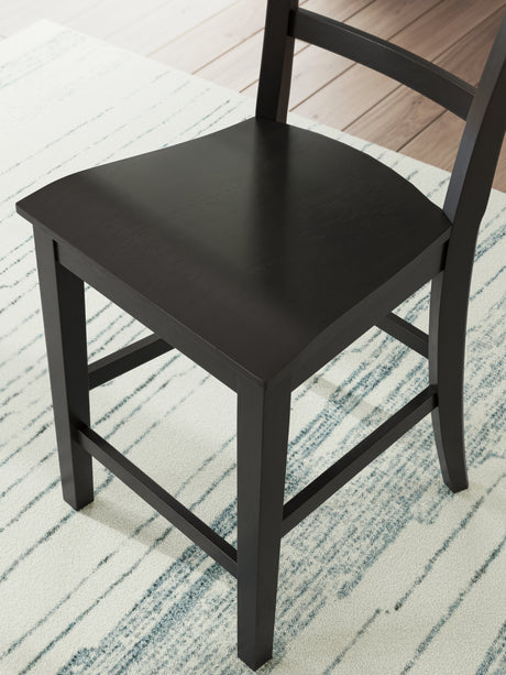 Greddinton Brown & Black Counter Height Set by Ashley at Eve Furniture