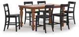 Greddinton Brown & Black Counter Height Set by Ashley at Eve Furniture
