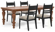 Greddinton Brown & Black Dining Room Set by Ashley at Eve Furniture