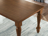 Greddinton Brown Counter Height Dining Table and 6 Barstools by Ashley at Eve Furniture