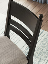 Greddinton Brown Counter Height Dining Table and 6 Barstools by Ashley at Eve Furniture