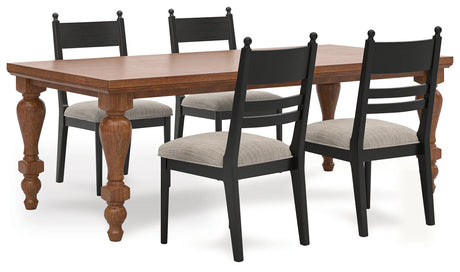 Greddinton Brown Dining Table and 4 Chairs by Ashley at Eve Furniture