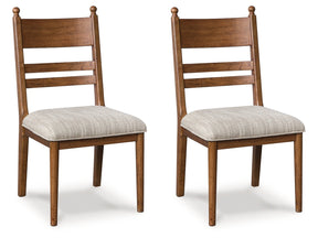 Greddinton Brown Dining Upholstered Side Chair (Set of 2) by Ashley at Eve Furniture