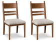 Greddinton Brown Dining Upholstered Side Chair (Set of 2) by Ashley at Eve Furniture