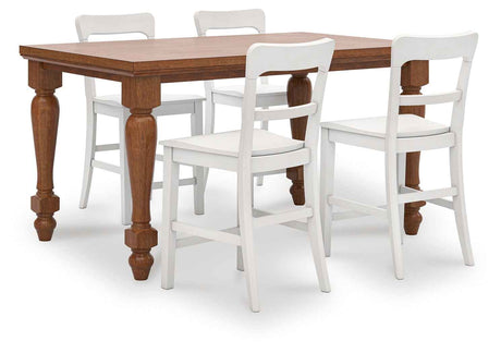 Greddinton Brown & White Counter Height Set by Ashley at Eve Furniture