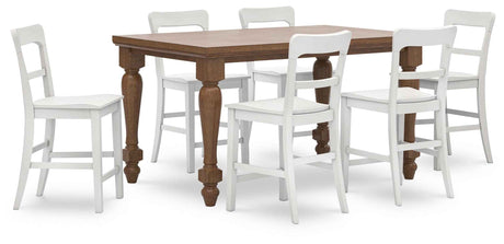 Greddinton Brown & White Counter Height Set by Ashley at Eve Furniture