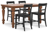 Greddinton Brown/Black Counter Height Set by Ashley at Eve Furniture