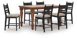 Greddinton Brown/Black Counter Height Set by Ashley at Eve Furniture