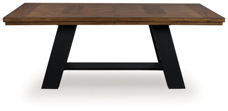 Greddinton Brown/Black Dining Extension Table by Ashley at Eve Furniture