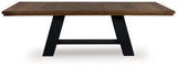 Greddinton Brown/Black Dining Extension Table by Ashley at Eve Furniture