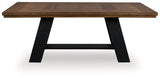 Greddinton Brown/Black Dining Extension Table by Ashley at Eve Furniture