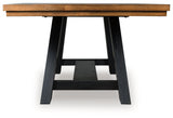 Greddinton Brown/Black Dining Extension Table by Ashley at Eve Furniture