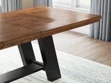 Greddinton Brown/Black Dining Table with 6 Chairs by Ashley at Eve Furniture