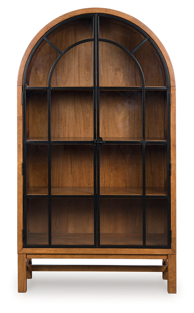 Greddinton Brown/Black Display Cabinet by Ashley at Eve Furniture