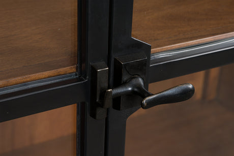 Greddinton Brown/Black Display Cabinet by Ashley at Eve Furniture