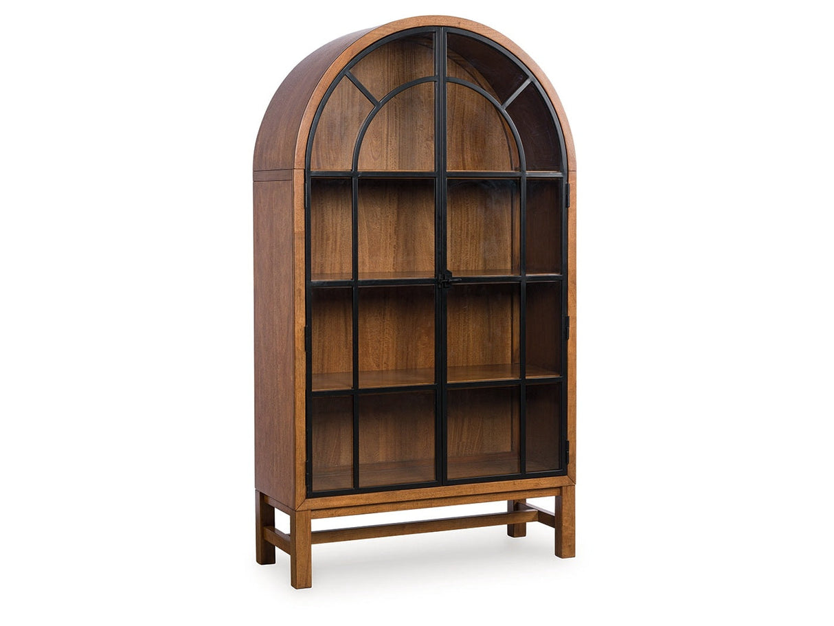 Greddinton Brown/Black Display Cabinet by Ashley at Eve Furniture