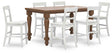 Greddinton Brown/White Counter Height Set by Ashley at Eve Furniture