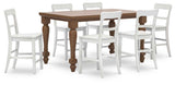 Greddinton Brown/White Counter Height Set by Ashley at Eve Furniture