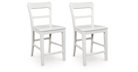 Greddinton White Counter Height Barstool, Set of 2 by Ashley at Eve Furniture