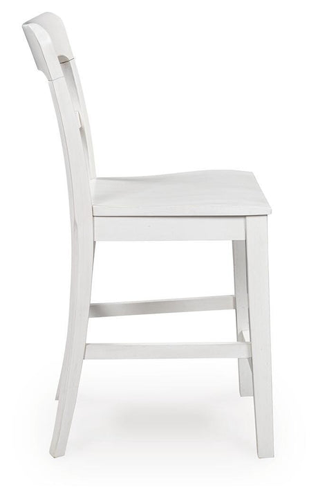 Greddinton White Counter Height Barstool, Set of 2 by Ashley at Eve Furniture