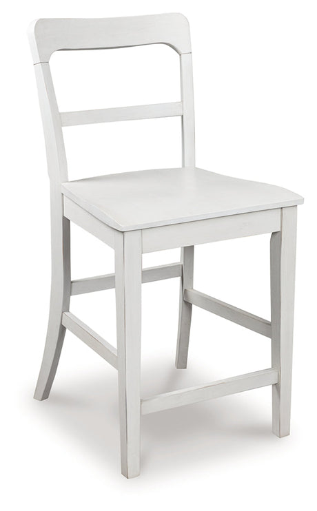 Greddinton White Counter Height Barstool, Set of 2 by Ashley at Eve Furniture