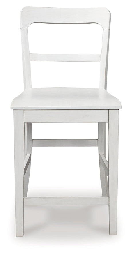Greddinton White Counter Height Barstool, Set of 2 by Ashley at Eve Furniture