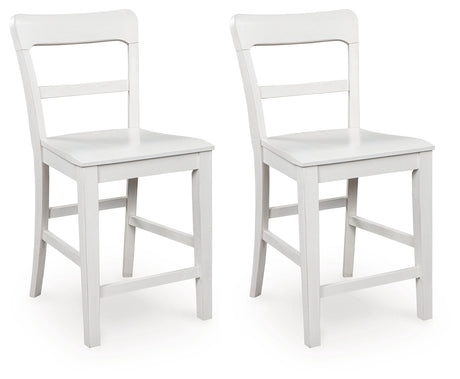 Greddinton White Counter Height Barstool, Set of 2 by Ashley at Eve Furniture