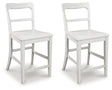 Greddinton White Counter Height Barstool, Set of 2 by Ashley at Eve Furniture