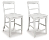 Greddinton White Counter Height Barstool, Set of 2 by Ashley at Eve Furniture