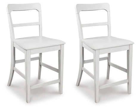 Greddinton White Counter Height Barstool, Set of 2 by Ashley at Eve Furniture