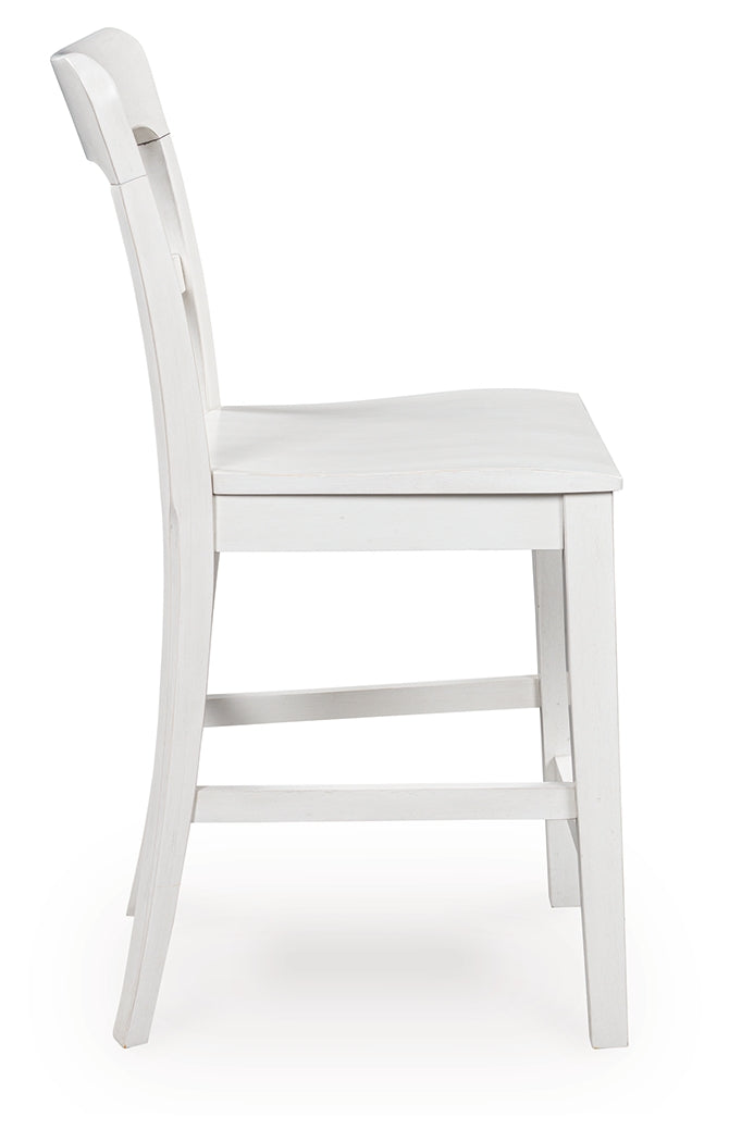 Greddinton White Counter Height Barstool, Set of 2 by ASHLEY FURNITURE at Eve Furniture