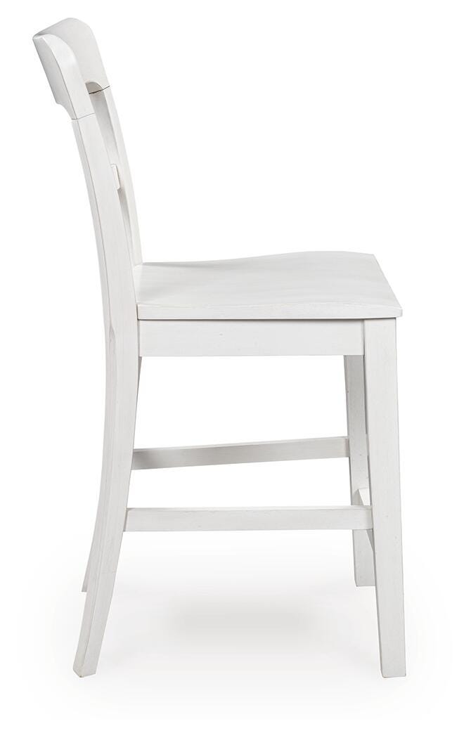 Greddinton White Counter Height Barstool, Set of 2 by ASHLEY FURNITURE at Eve Furniture