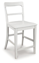 Greddinton White Counter Height Barstool, Set of 2 by ASHLEY FURNITURE at Eve Furniture