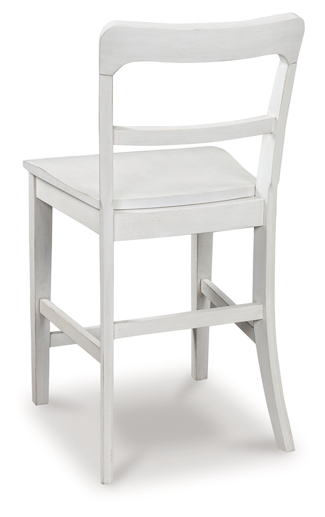 Greddinton White Counter Height Barstool, Set of 2 by ASHLEY FURNITURE at Eve Furniture