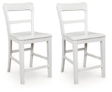 Greddinton White Counter Height Barstool, Set of 2 by ASHLEY FURNITURE at Eve Furniture