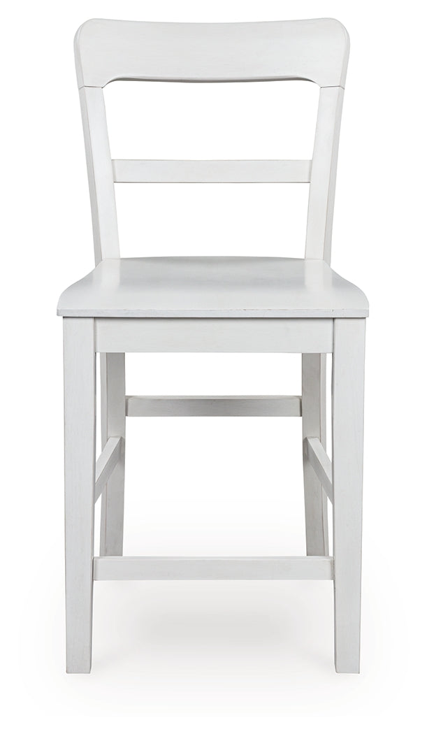 Greddinton White Counter Height Barstool, Set of 2 by ASHLEY FURNITURE at Eve Furniture