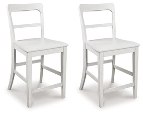 Greddinton White Counter Height Barstool, Set of 2 by ASHLEY FURNITURE at Eve Furniture