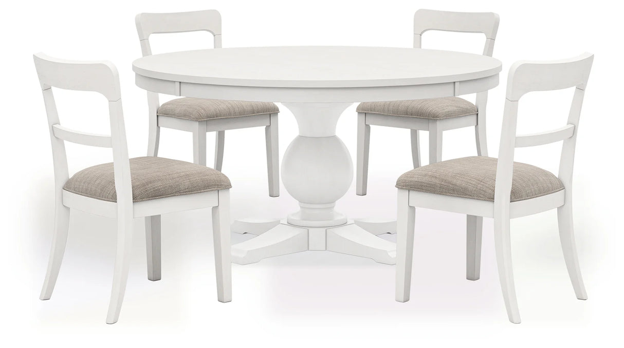 Greddinton White Dining Table With 4 Chairs by Ashley at Eve Furniture