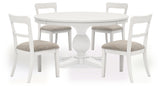 Greddinton White Dining Table With 4 Chairs by Ashley at Eve Furniture