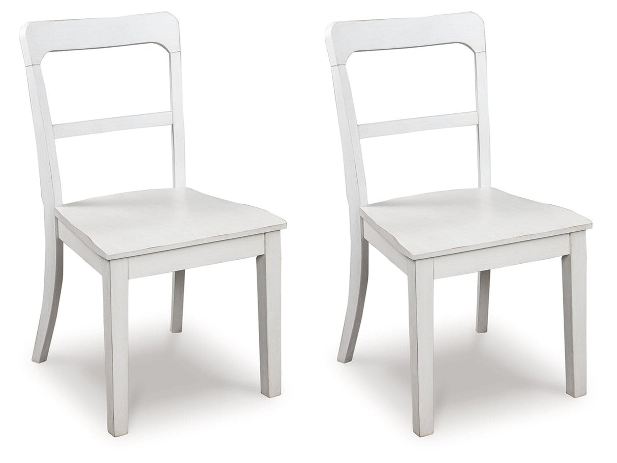 Greddinton White Dining Upholstered Side Chair (Set of 2) by Ashley at Eve Furniture