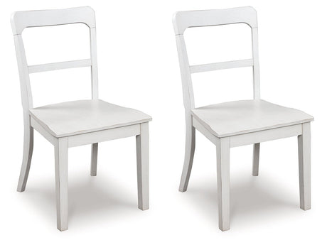 Greddinton White Dining Upholstered Side Chair (Set of 2) by Ashley at Eve Furniture