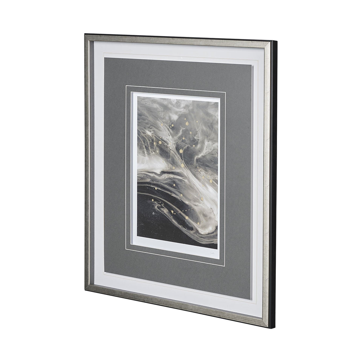 Greek Pitch I by Gabrielle Campbell a Hand Embellished Textured Framed Art Print Matted under Glass by Mercana at Eve Furniture