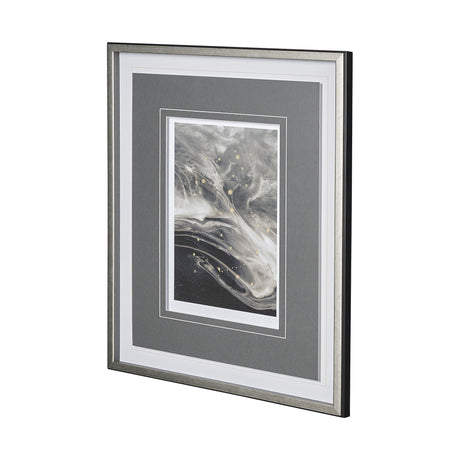 Greek Pitch I by Gabrielle Campbell a Hand Embellished Textured Framed Art Print Matted under Glass by Mercana at Eve Furniture