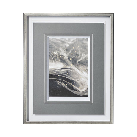 Greek Pitch I by Gabrielle Campbell a Hand Embellished Textured Framed Art Print Matted under Glass by Mercana at Eve Furniture
