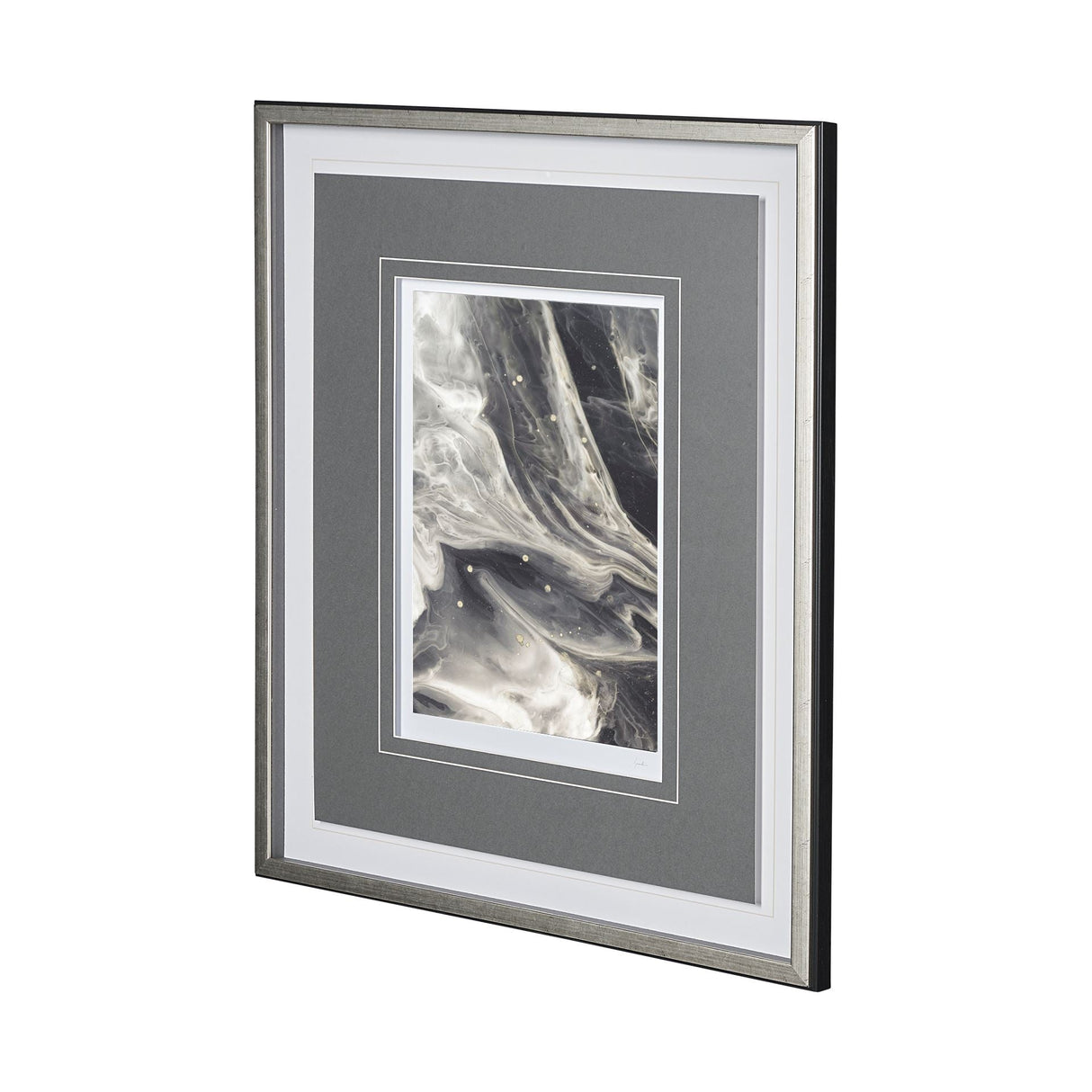 Greek Pitch II by Gabrielle Campbell a Hand Embellished Textured Framed Art Print Matted under Glass by Mercana at Eve Furniture