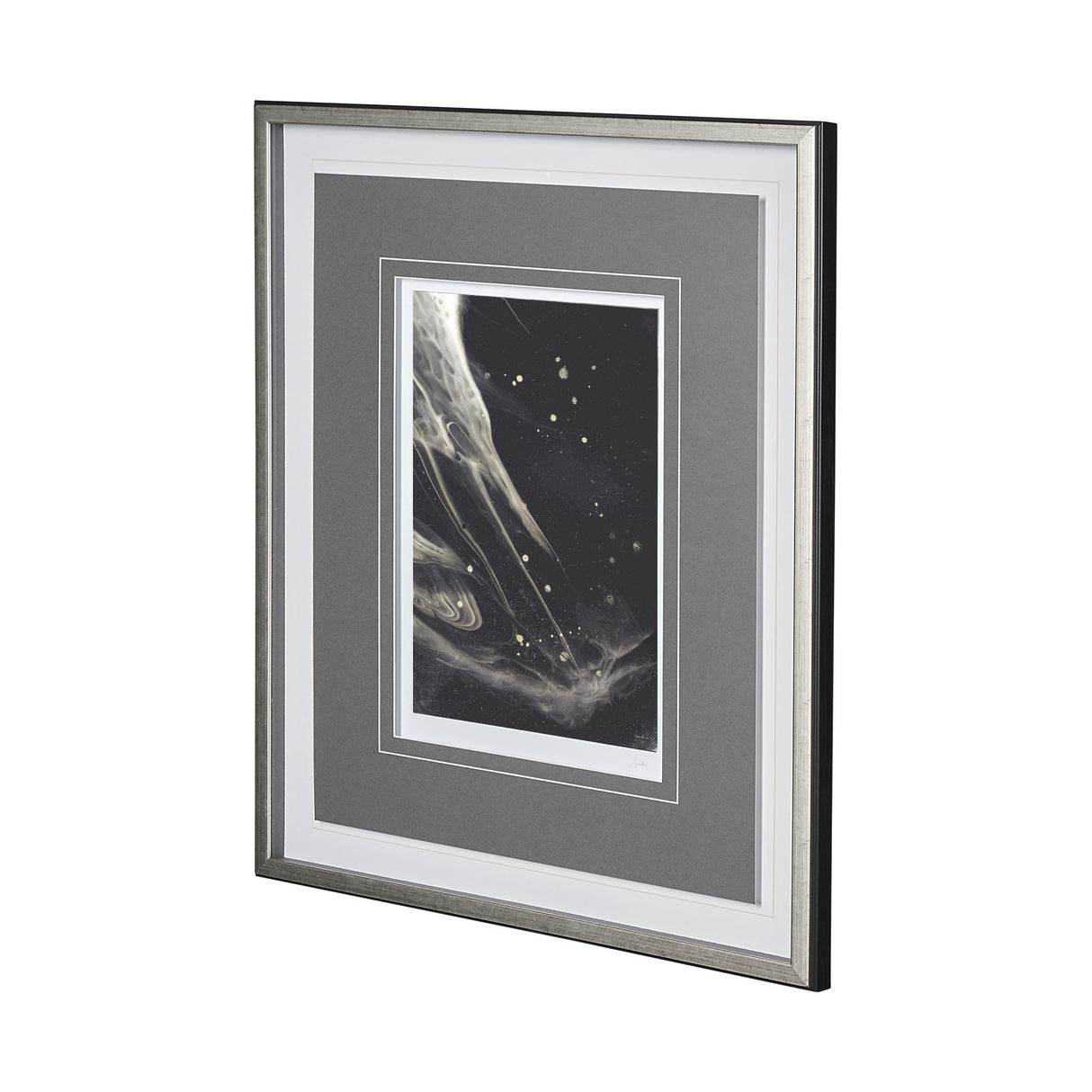 Greek Pitch III by Gabrielle Campbell Hand Embellished Textured Framed Art Print Matted under Glass by Mercana at Eve Furniture