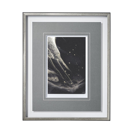 Greek Pitch III by Gabrielle Campbell Hand Embellished Textured Framed Art Print Matted under Glass by Mercana at Eve Furniture
