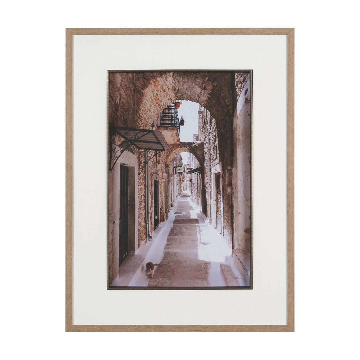 Greek Street by Kelly Frere FramedPhoto Print Matted under Glass by Mercana at Eve Furniture