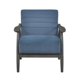 Greeley Blue Velvet Accent Chair by Homelegance at Eve Furniture