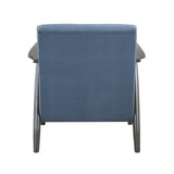 Greeley Blue Velvet Accent Chair by Homelegance at Eve Furniture